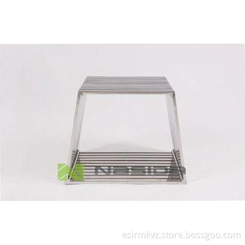 Polishing Stainless Steel Modern Outdoor Garden Bench for B